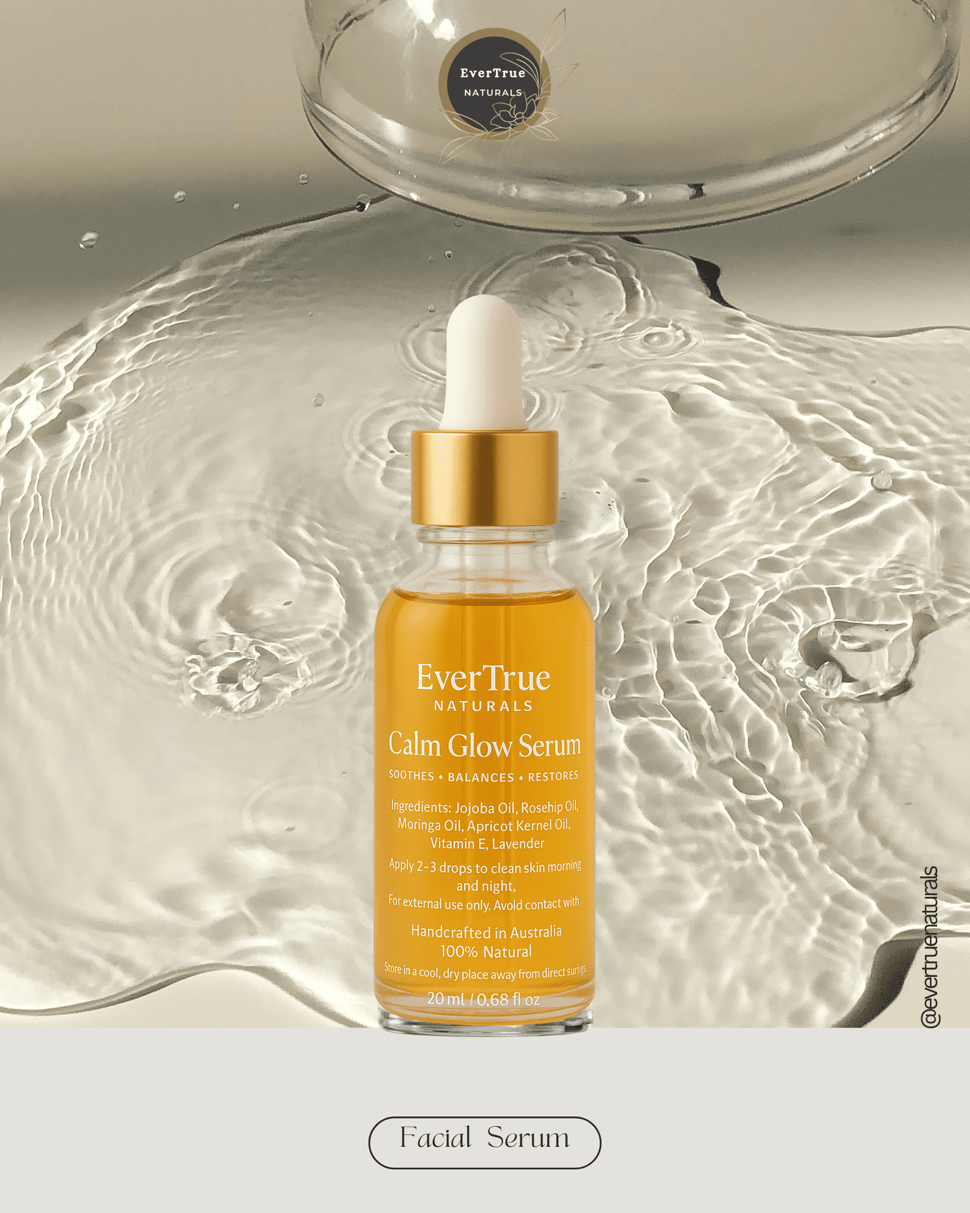 Calm Glow Facial Serum (•Soothes •Balances •Restores) 20ml
