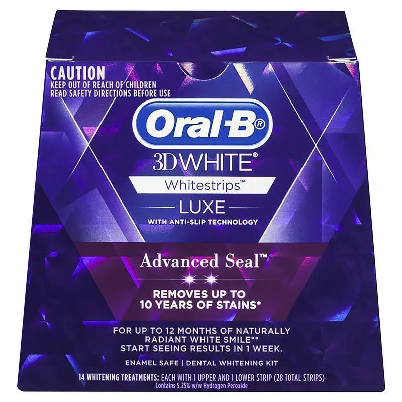 Oral B 3D White Luxe Advanced Seal 14 Teeth Whitening Treatments